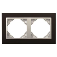 EFAPEL 90920_TPA ANIMATO Kettes keret, fekete/alumínium