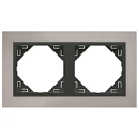 EFAPEL 90920_TRS METALLO Kettes keret, króm/szürke