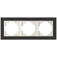 EFAPEL 90930_TEC Crystal Hármas keret, fekete kristály/gyöngyház