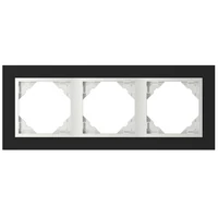 EFAPEL 90930_TEG Crystal Hármas keret, fekete kristály/jég