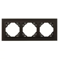 EFAPEL 90930_TEP Crystal Hármas keret, fekete kristály/fekete