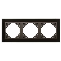 EFAPEL 90930_TES Crystal Hármas keret, fekete kristály/szürke