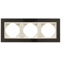 EFAPEL 90930_TGG PETRA Hármas keret, gránit/jég