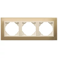 EFAPEL 90930_TOP METALLO Hármas keret, arany/gyöngyház