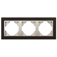 EFAPEL 90930_TPA ANIMATO Hármas keret, fekete/alumínium