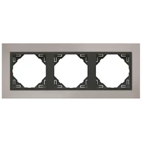 EFAPEL 90930_TRS METALLO Hármas keret, króm/szürke
