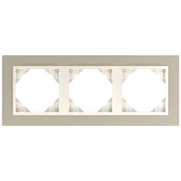 EFAPEL 90930_TTP METALLO Hármas keret, titán/gyöngyház