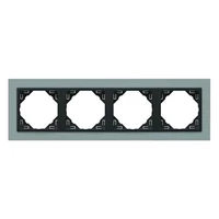 EFAPEL 90940_TAS ANIMATO Négyes keret, alumínium/szürke