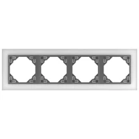 EFAPEL 90940_TCS Crystal Négyes keret, kristály/szürke