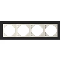 EFAPEL 90940_TEC Crystal Négyes keret, fekete kristály/gyöngyház