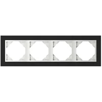 EFAPEL 90940_TEG Crystal Négyes keret, fekete kristály/jég