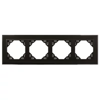 EFAPEL 90940_TEP Crystal Négyes keret, fekete kristály/fekete