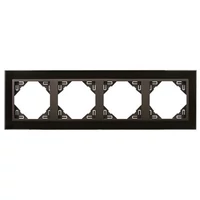 EFAPEL 90940_TES Crystal Négyes keret, fekete kristály/szürke