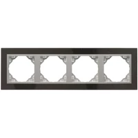 EFAPEL 90940_TGA PETRA Négyes keret, gránit/alumínium