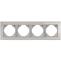 EFAPEL 90940_TIA METALLO Négyes keret, inox/alumínium