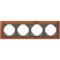 EFAPEL 90940_TMS ARBORE Négyes keret, mahagóni/szürke