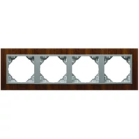 EFAPEL 90940_TNA ARBORE Négyes keret, dió/alumínium