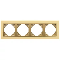 EFAPEL 90940_TOU METALLO Négyes keret, arany/arany