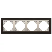 EFAPEL 90940_TPA ANIMATO Négyes keret, fekete/alumínium