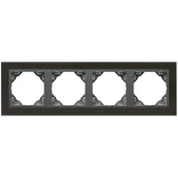 EFAPEL 90940_TQS METALLO Négyes keret, nikkel/szürke