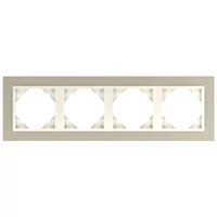 EFAPEL 90940_TTP METALLO Négyes keret, titánium/gyöngyház