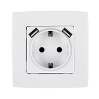 ELMARK 190062 CITY NÉMET TÍPUSÚ DUGALJ+2 USB FEHÉR