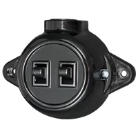 ELMARK 190201 ANTIK KÉTGOMBOS EGYIRÁNYÚ KAPCSOLÓ 10A 250V FEKETE