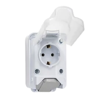 ELMARK 190213 ALJZAT+ ALJZAT NÉMET TÍPUSÚ 16A 250V FEHÉR, IP44