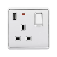 ELMARK 190880/WH LONDON EGYES ALJZATÚ 1P GOMBOS KAPCSOLÓ NEON+USB FEHÉR