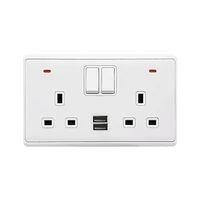ELMARK 190889/WH LONDON 2P KETTŐS ALJZAT 2P KAPCSOLÓ NEON+USB FEHÉR