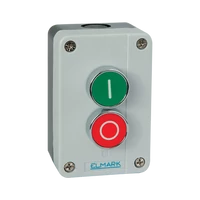 ELMARK  401233 TOKOZOTT NYOMÓGOMB BP213 1NO;1NC IP65 1 PIROS, 1 ZÖLD EL1-B