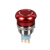 ELMARK  401546 NYOMÓKAPCSOLÓ GOMBA  FÉM EL-2211T 1NO+1NC IP65 EL-22