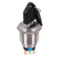 ELMARK  401551 Kétállású kulcsos kapcsoló reteszeléssel EL-22Y2 1NO+1NC IP65 piros EL-22