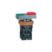 ELMARK 401844 BEÉPÍTHETŐ DUPLA NYOMÓGOMB BW 8475 224V 1NO+1NC PIROS ÉS ZÖLD+LED INDIKÁTOR EL2-BW