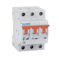 ELMARK  41310R MINIATŰR  ÁRAMVÉDŐ-MEGSZAKÍTÓ C63R 10A 3P 6kA C ÍVŰGÖRBÉSC63R