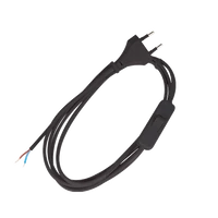 ELMARK 47007/BL TÁPKÁBEL H03VV-F 2G0,50MM? KAPCSOLÓVAL 2M FEKETE