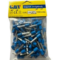 GMV érvéghüvely szigetelt 2,5 mm2 kék 12 mm 100db/csomag GME2512