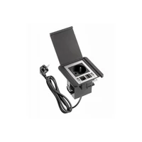 GTV AE-GM1FFLI-20 Bútoraljzat Flip redőnnyel, 1x francia aljzat, 2xUSB A 1xRJ45, kábel 1,5 m, fekete