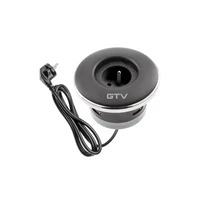 GTV AE-GM1FSHU-20 Redőny süllyesztett bútor foglalat, 1 francia foglalat, 1,5 m, fekete