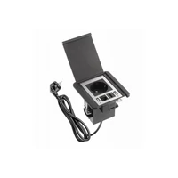 GTV AE-GM1SFLI-20 Bútoraljzat kihajtható redőnnyel, 1x schuko aljzat, 2xUSB A RJ45, kábel 1,5 m, fekete