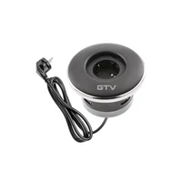 GTV AE-GM1SSHU-20 Redőny süllyesztett bútor foglalat, 1 schuko foglalat, 1,5 m, fekete