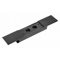 GTV AE-PB2FPRES-20 PRESTINO süllyesztett asztali hosszabbító kábel, 2x francia aljzat, USB A+C, RJ45, HDMI, kábel 1,5 m, fekete