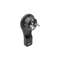 GTV AE-VA1UNI-10 Sík szögletes csatlakozó, fekete, 16A, 250V