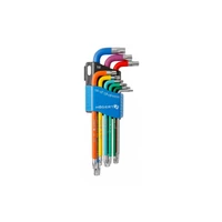 HÖGERT HT1W817 9 részes Torx kulcskészlet, hosszú kar, színkóddal