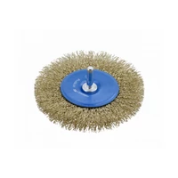 HÖGERT HT7D712 Tárcsakefe 100 mm-es tűvel, sárgaréz huzal 0,3 mm