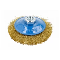 HÖGERT HT7D722 Tárcsakefe 100 mm, M14, sárgaréz huzal 0,3 mm