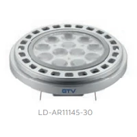 GTV LD-AR11145-30 LED IZZÓ, AR111, 12W, 12XPOWER LED, MELEG FEHÉR, G53, 45° FÉNYSZÖG, tápegység 12V, 950 lm, emelés