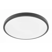 GTV LD-ATOL32W-NW-10 Mennyezeti lámpa ATOL LED, Ø400mm, 4000K, 32W, 2560lm, AC220-240V, 50/60 Hz, PF>0,9, IP54, fekete, 3y