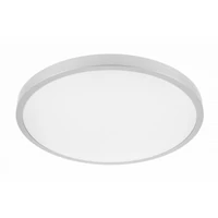 GTV LD-ATOL32W-WW-02 Mennyezeti lámpa ATOL LED, Ø400mm, 3000K, 32W, 2560lm, AC220-240V, 50/60 Hz, PF>0,9, IP54, ezüst, 3y