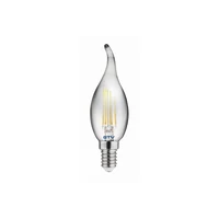 GTV LD-C35FP4-18L Dekoratív LED fényforrás, FILAMENT, szürke, C35L, 1800K, E14, 4,0W, 200lm, AC220-240V, 360°
